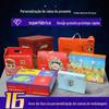 Caixa de Papelão Ondulado Colorida Portátil de Lote Pequeno Personalizada de Alta Qualidade Caixa de Presente Acompanhante Caixa de Papel Kraft Personalizada Laranja para Frutas Cítricas