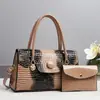 Comércio Exterior Mais Vendido Bolsa Feminina Europeia e Americana Retrô Padrão Crocodilo Duas Peças Bolsa de Mão Outono e Inverno Nova Bolsa de Ombro Cruzada Almofada