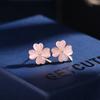 Pendientes de hada con temperamento súper dulce y fresco, pendientes de plata s925 con aguja de hada, viento, flor de cuatro hojas, piedra de ojo de gato, hierba de la suerte