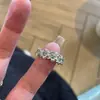 Anel Joia Elegante e Cool Micro-Incustado Popular do Xiaohongshu, Acessórios Versáteis Delicados e Simples, Minimalista Peça Única Dropshipping