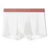 Nuevos Calzoncillos de Seda Helada Antibacterianos Sin Costuras con Cordyceps para Hombre, Verano, Delgados, Transpirables, de Secado Rápido, Boxer Briefs, Talla Grande, Calzoncillos de Cuatro Esquinas