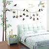 Adhesivos creativos transfronterizos dobles de árbol de fotos personalizados Árbol de pájaros Dormitorio sala de estar Fondo Adhesivos de pared decorativos Venta al por mayor