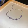 Pulsera Cuadrada Irregular de Zirconia con Forma de Gota de Agua, Pulsera Fresca y Suave de Verano, Pulsera de Moda y Versátil, de Nicho y Alta Gama