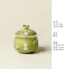 Ino Kiyosong Conejo Verde Lindo Brote Cerámica Pintado a Mano Gaiwan Juego de Té de Alto Valor Taza de Té para Mujeres