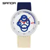 Reloj Sanda para Estudiantes, Diseño Simple de Dos Manecillas, Correa Cómoda de Nylon, Reloj de Cuarzo, Resistente al Agua, Adecuado para Estudiantes de Primaria y Secundaria, Reloj de Muñeca para Exámenes, Venta Caliente
