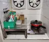 Estantería de cocina de acero inoxidable, soporte de microondas de una sola capa, divisor de gabinete, rejilla para horno y partición de almacenamiento