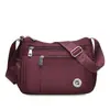 Bolsa Transversal Versátil de Tecido Oxford Leve Multicamadas Repelente à Água Cor Sólida Bolsa de Ombro Moderna para Mulheres Viagem Deslocamento