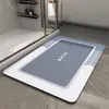 Tapete de Banheiro Simples de Cor Sólida em Lama Diatomácea para Casa, Box de Banho, Absorvente de Água, Secagem Rápida, Antiderrapante, Resistente à Sujeira, Resistente ao Desgaste