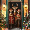 Cortina de puerta de Navidad, tela de fondo de puerta de poliéster, decoración de puerta para fiestas festivas, venta al por mayor transfronteriza, admite diseños personalizados basados en imágenes proporcionadas