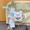 Peluche Cachorro, Gato, Conejo Juguete Pequeño, Muñeco Chirriante en Forma de Corazón, Colgante para Bolsa, Adorno Colgante de Nudo de Cuerda Estilo Miu