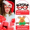 Gafas Decorativas Navideñas 2026 para Adultos y Niños Accesorios para Fotos de Fiesta Navideña Marco de Gafas de Papá Noel Reno