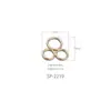 Hebilla de ajuste de hebilla de conexión de intersección multianillo de tres anillos irregulares redondos Botón de accesorios decorativos para traje de baño bikini Ropa interior