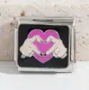 Módulo de Relógio Pulseira de Relógio Joia com Gotejamento de Óleo Feita à Mão Pulseira de Aço Inoxidável Cruzada Joia DIY Pulseira Destacável Preservadora de Cor Elástica