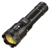 Linterna LED Recargable Popular Portátil Ultra Brillante con Batería Recargable, Larga Duración para Uso en Exteriores, Zoomable de Largo Alcance
