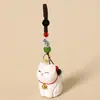 Chaveiro Pingente Escultura em Madeira Feita à Mão West Highland Terrier, Corrente Decorativa para Mochila de Cachorrinho Branco Fofo, Presente de Luxo para Homens e Mulheres