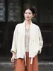 Ropa de Mujer de Algodón y Lino Estilo Chino Nuevo Otoño 2026, Top Holgado Retro Estilo Nacional Inspirado en Zen, Chaqueta Hanfu Modificada
