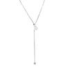 Collar con tirador de perla plateada estilo frío simple retro para mujer, elegante, ligero, de lujo, de alta gama, de moda, con cadena de clavícula que combina con todo.