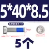 Tornillos de Acero Inoxidable 304 de Cabeza Baja Antiaflojamiento y Antichoque para Pegamento, Cabeza Delgada, Pegamento Azul Interno Torx M2M3-M8