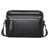 Bolso Bandolera Cruzado de Hombro Único Estilo Retro Europeo y Americano para Hombre, Bolso Bandolera Portátil para Hombre con Textura de Cuero de Alta Gama