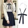Pajarita JK Japonesa Corbata Perezosa sin Lazo Cuerda color vino tinto Camisa de Estudiante Color Sólido Ropa de Marineros Accesorios de Estilo Académico