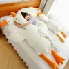 Ganso Branco Grande ganso travesseiro de exaustão travesseiro de deitar boneca travesseiro brinquedo de pelúcia boneca de dormir cama dormir