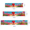 Atmósfera de Cita Transfronteriza Diseño Banderín Banner Decoración con Foto Personalizada Tela de Fondo con Corazón Creativo Banner del Día de San Valentín