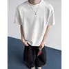 Verão 2026 Novo 270g Algodão Chinês Manga Curta Tamanho Grande Casual Solta Camisa Masculina de Alta Qualidade para Adolescentes