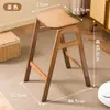 Nuevo Taburete de Madera Maciza Estilo Chino Taburete de Madera Apilable para el Hogar Taburete Adicional para Comedor en la Sala de Estar Taburete de Tablero de Madera Engrosado Taburete para Tocador