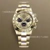 Comercio Electrónico Transfronterizo Popular Daytona Tres Ojos Seis Pines Reloj Mecánico Cronógrafo Multifunción Luminoso Acero Inoxidable Correa Calendario