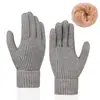 Luvas de tricô mais vendidas da Amazon, luvas de inverno quentes de lã de cor sólida para mulheres, com dedos separados para ciclismo, à prova de frio e espessadas, com capacidade para tela sensível ao toque