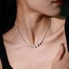 Collar Ojo de Gato con Gradiente de Fragmento Plateado 2026 para Mujer - Moda de Nicho con un Toque de Lujo, Elegante y de Lujo Ligero