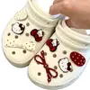 Zapatos de agujero rojos Ankara KT con hebilla de gato, dibujos animados, DIY, lazo lindo, parte superior extraíble, zapatos decorativos, accesorios de flor