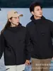 Chaqueta impermeable y a prueba de viento para actividades, reuniones y trabajo, con capucha, de una sola capa, ligera, abrigo de montañismo, personalizable con logo