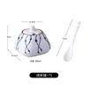 Pote de Cerâmica para Óleo de Pimenta com Tampa, Recipiente Doméstico para Temperos Estilo Japonês, Pote de Temperos para Cozinha, Caixa de Temperos, Pote de Sal, Pote de Essência de Frango