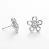 Pendientes de Girasol de Zirconia Estilo Francés Transfronterizos, Pendientes de Lujo Ligero para Mujer de Nicho, Accesorios para Orejas de Moda de Gama Alta