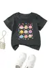 Amazon eBay sitio independiente moda casual ropa infantil para niños y niñas, camiseta rosa de bolita cuello redondo manga corta