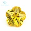 Fábrica atacado 5A flor de ameixa em forma de zircônia dourada pedra nua fundo pontiagudo artificial pentagonal colorido pedra branca zircônia CZ