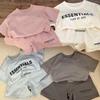Ropa para Niños Conjunto de Manga Corta para Niños Estampado de Letras Shorts de Manga Corta para Niños Camiseta de Dos Piezas Ropa de Verano para Bebé Camiseta Delgada