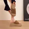 Chinelos de Verão Femininos para Uso Externo, Estéticos, Sola Grossa, Confortáveis, para Saias, Estilo Coreano Novo, Chinelos de Uma Tira, com Decoração no Pé, Praia, Discretos