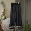 Pantalones Bordados Nuevos Primavera y Verano 2025 Estilo Chino Jacquard Casual Holgado Retro Estilo Nacional Pantalones Rectos Bordados