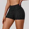 Amazon Leggings Esportivos de Yoga Europeus e Americanos Mais Vendidos Shorts com Estampa de Bolinhas Levanta Bumbum Shorts de Cintura Alta para Ciclismo ao Ar Livre