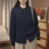 Abrigo de algodón grueso de invierno para mujer, casual, versátil, de corte holgado, adelgazante y cálido, tipo camisa