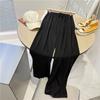 Pantalones de Pierna Ancha de Arroz Glutinoso con Copos de Nieve para Mujer Otoño e Invierno Cintura Alta Adelgazantes Con Caída Sueltos Rectos de Punto Deportivos Casuales Pantalones Versátiles