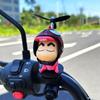 Bateria de carro elétrico carro bicicleta motocicleta decoração pequenos acessórios fofo novo enfeites de guidão boneca pato amarelo