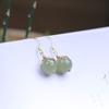 Natural Hetian Jade Qingshui Gancho Da Orelha 925 Prata Da Gota Da Orelha Da Menina Estilo Moda Gentil Orelha Jóias