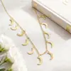 Nova versão coreana do preço especial de venda quente personalizado ouro rosa colar de titânio aço alta qualidade cor retenção clavícula corrente único diamante colar feminino