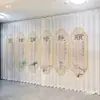 Cultura Elementar da Medicina Tradicional Chinesa Estilo Cortinas de Janela do Salão de Preservação da Saúde Cortinas de Divisória Bloqueadoras do Quarto da Clínica Cortinas de Porta do Salão de Beleza