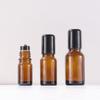 Frasco roll-on marrom de 5-100ml frasco de perfume com esfera para caminhada preto 15ml30ml50 Frasco de vidro marrom para óleo essencial de massagem