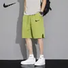 Pantalones Cortos Deportivos Casuales Sueltos Rectos de Cinco Puntos de Longitud Media para Hombre Marca de Moda Estilo Americano Verano 2026 Seda de Hielo Delgados