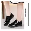 Zapatos de cuero negro para niños y niñas, estilo primavera y otoño, adecuados para niños mayores, zapatos de vestir tipo traje estilo británico, zapatos para actuación de coro estudiantil